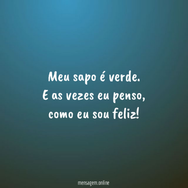 Meu sapo é verde