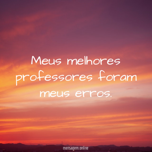 Meus melhores professores foram meus erros