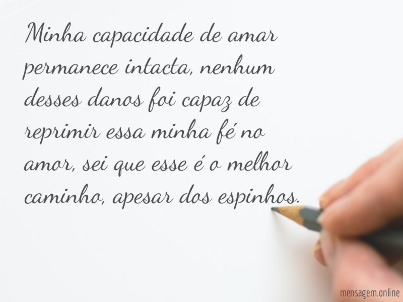 Minha capacidade de amar