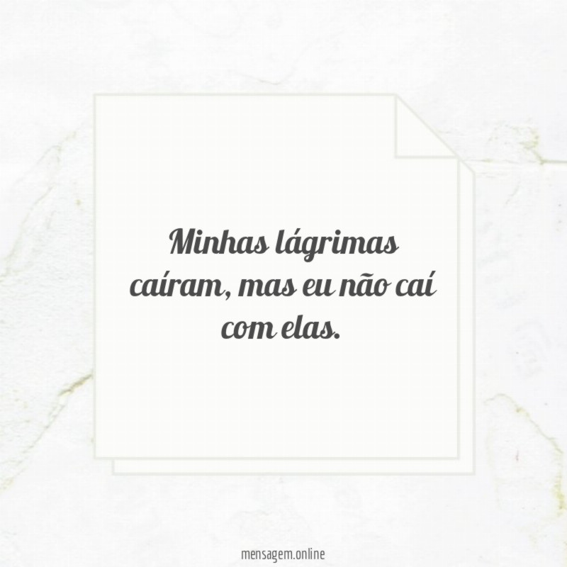 Minhas lágrimas caíram