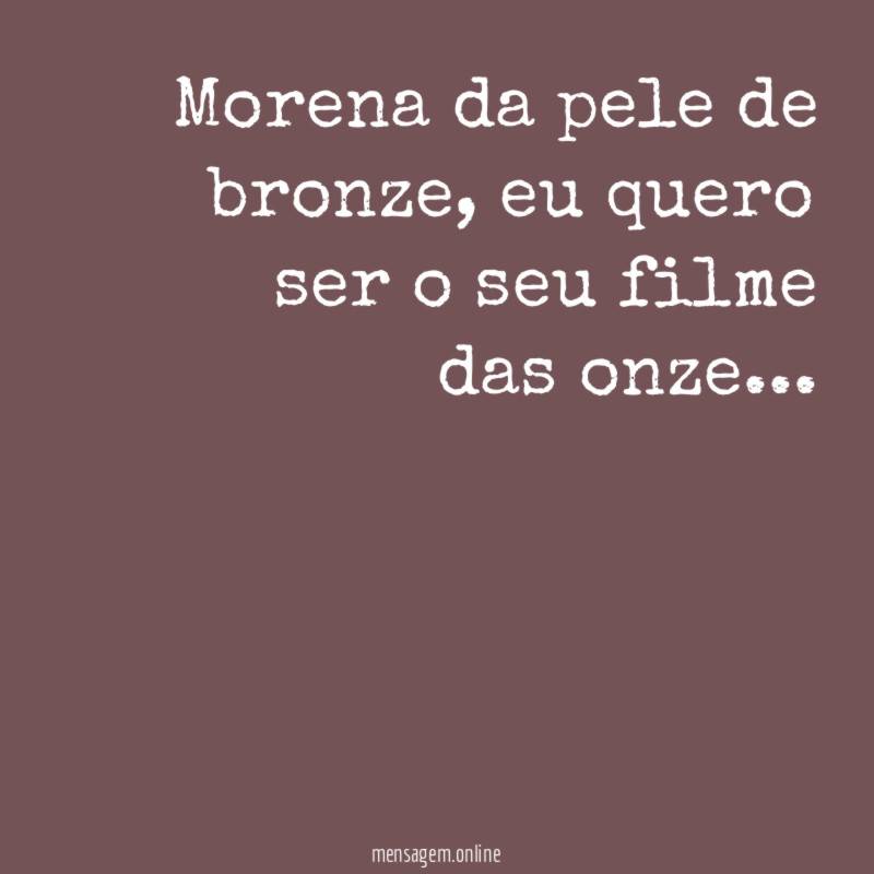 Morena da pele de bronze
