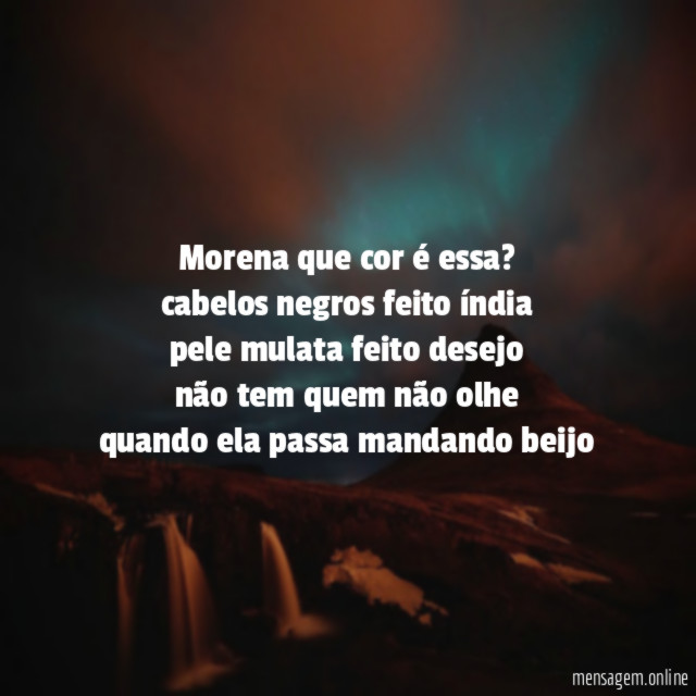 Morena que cor é essa