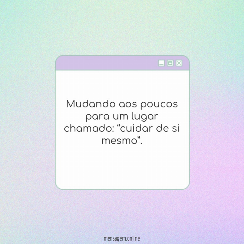 Mudando aos poucos para
