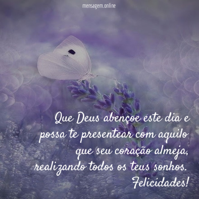 Muitas bênçãos neste dia