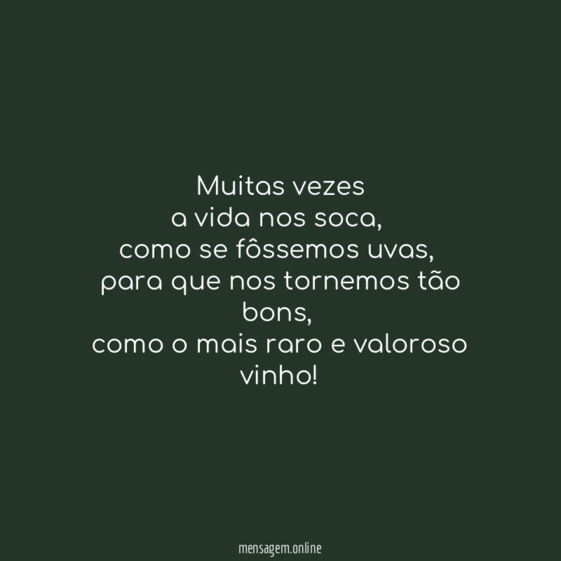 Muitas vezes a vida nos soca