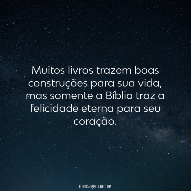 Muitos livros trazem boas construções para sua vida