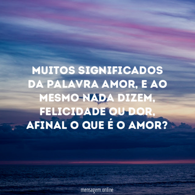 Muitos significados da palavra amor