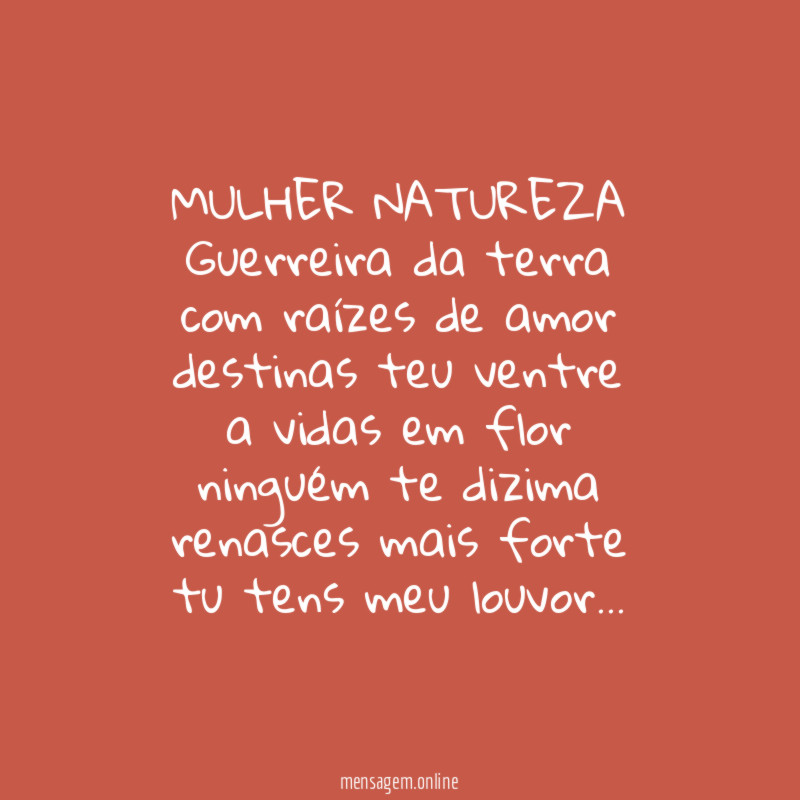 MULHER NATUREZA