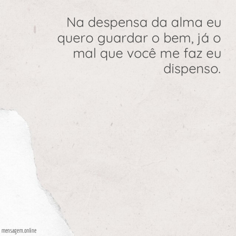 Na despensa da alma