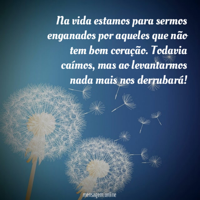 Na vida estamos para sermos enganados por aqueles
