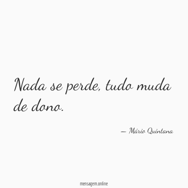 Nada se perde