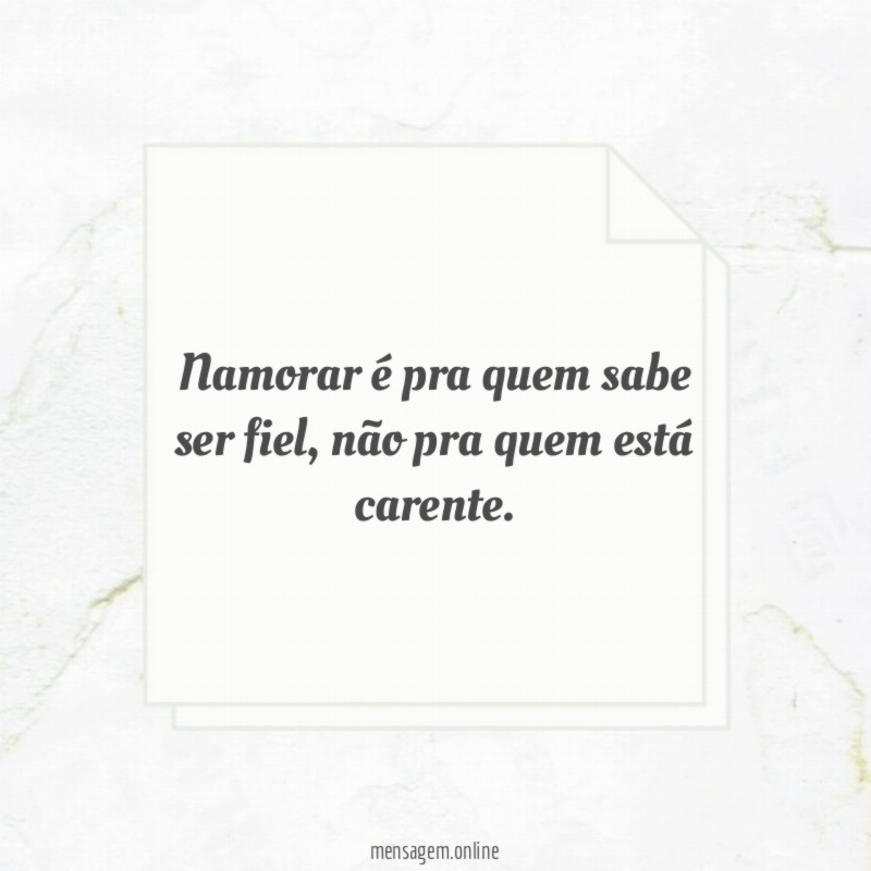 Namorar é pra quem sabe