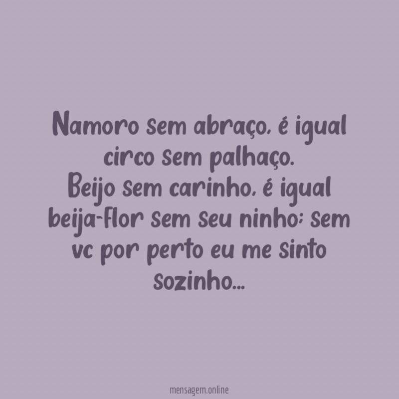 Namoro sem abraço