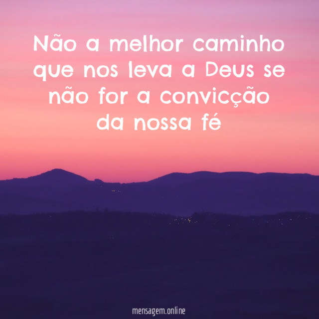 Não a melhor caminho que nos leva a