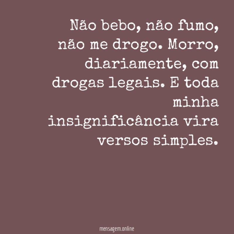 Não bebo