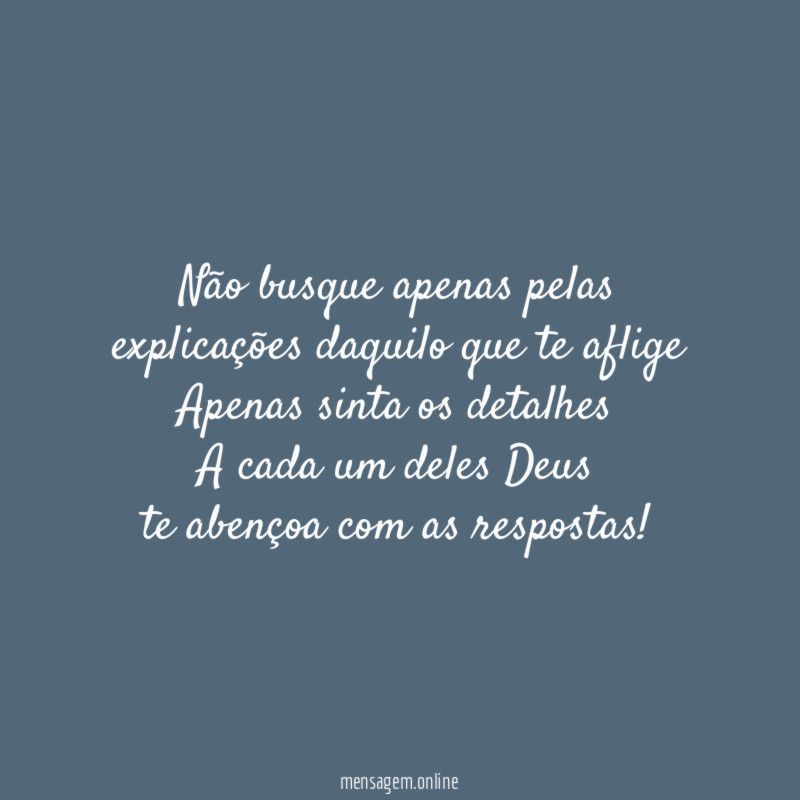 Não busque apenas