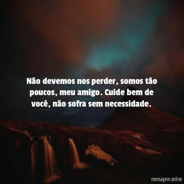 Não devemos nos perder