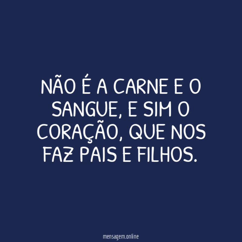 Não é a carne e o sangue