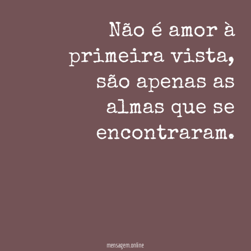 Não é amor à primeira vista