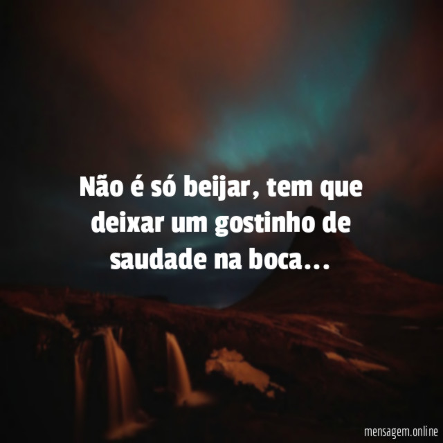 Não é só beijar