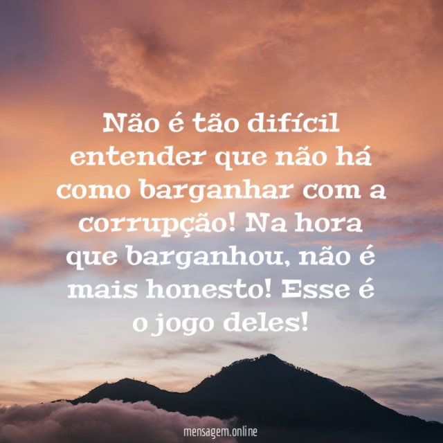 Não é tão difícil entender que não há