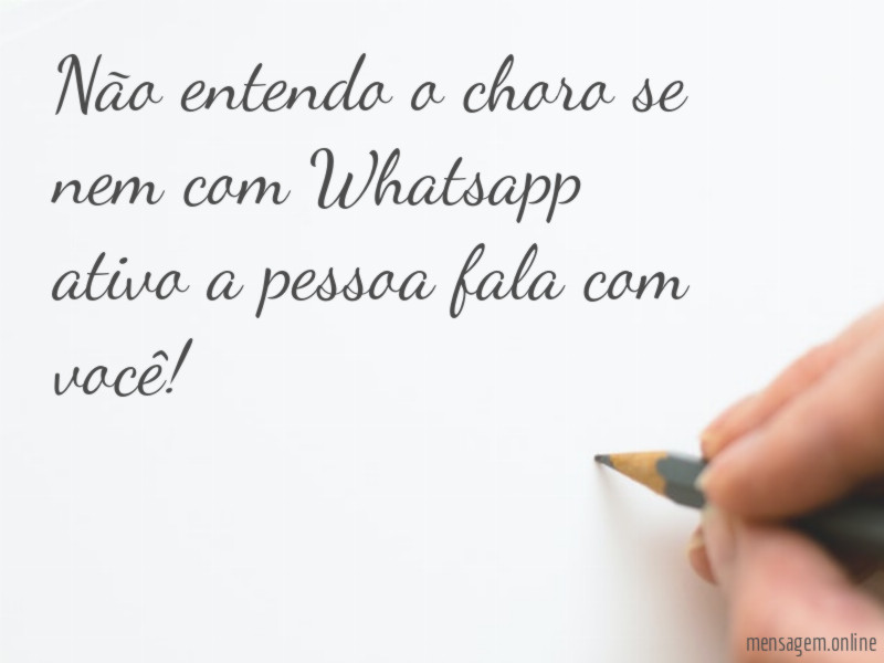 Não entendo o choro