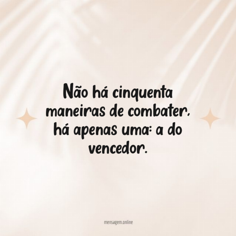 Não há cinquenta maneiras de combater