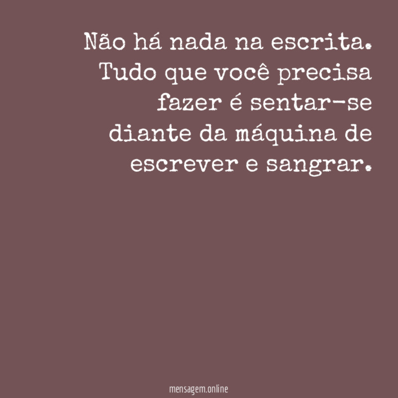 Não há nada na escrita