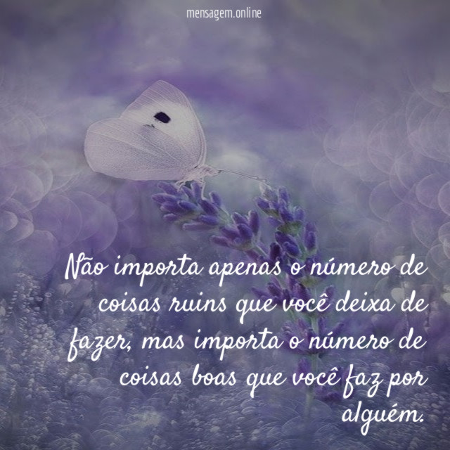Não importa apenas o número de coisas ruins