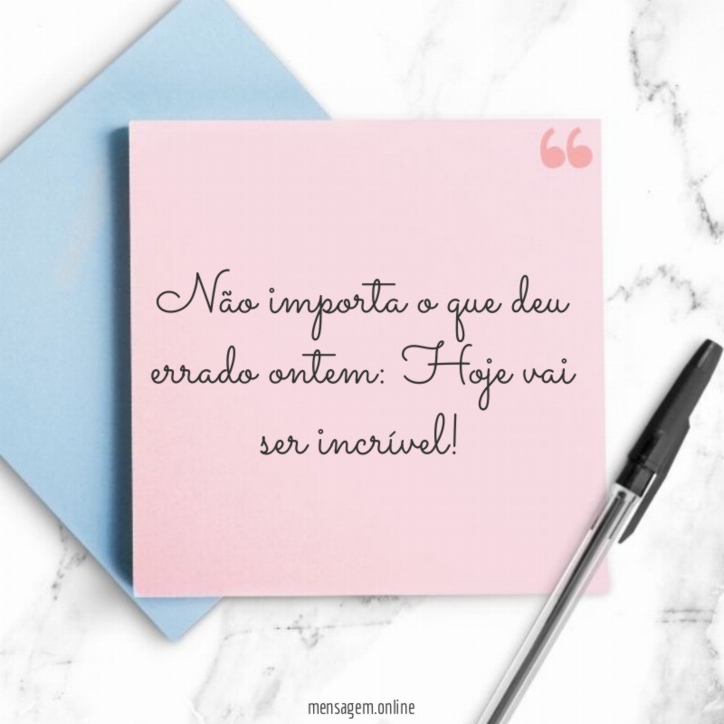 Não importa o que deu errado