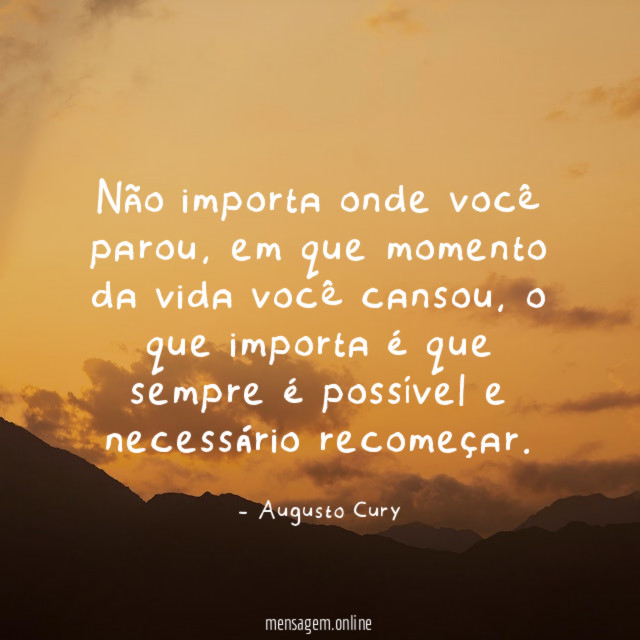 Não importa onde você parou