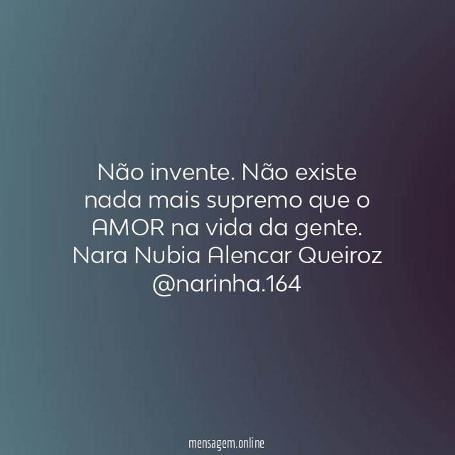 Não invente