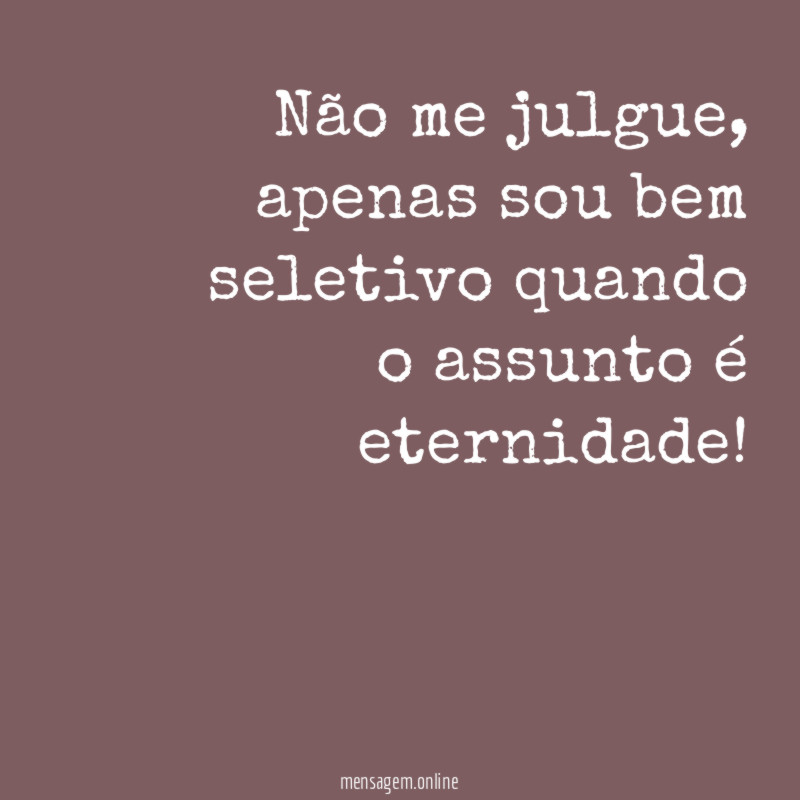 Não me julgue