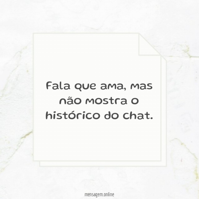 Não mostra o histórico