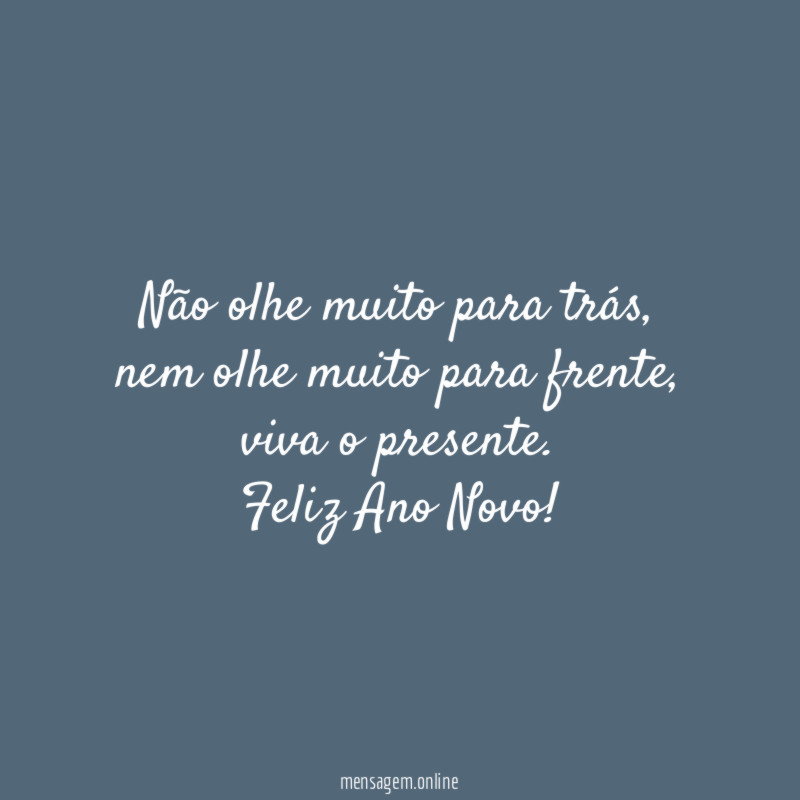 Não olhe muito para trás