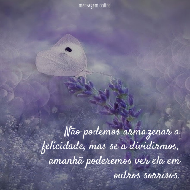 Não podemos armazenar a felicidade