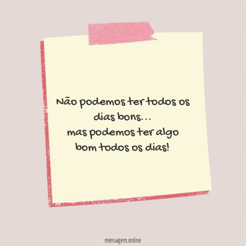 Não podemos ter