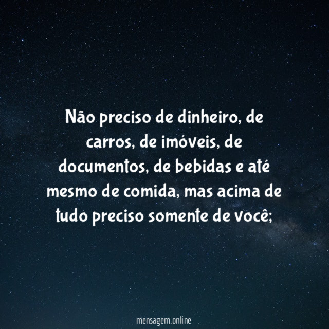 Não preciso de dinheiro