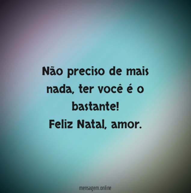 Não preciso de mais nada