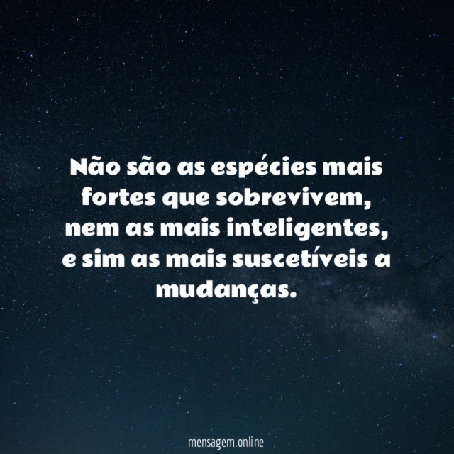 Não são as espécies mais fortes que sobrevivem