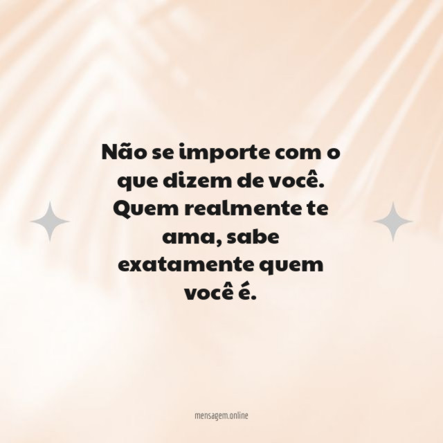 Não se importe