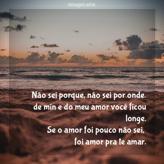Não sei porque