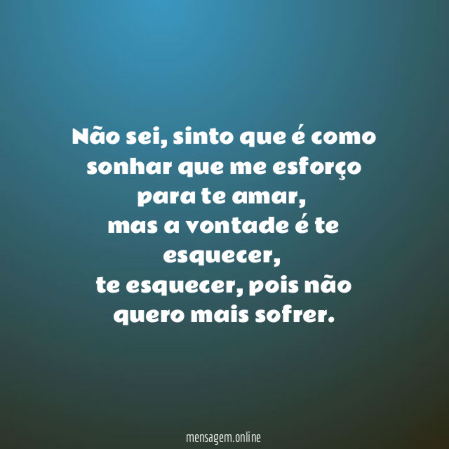 não sei