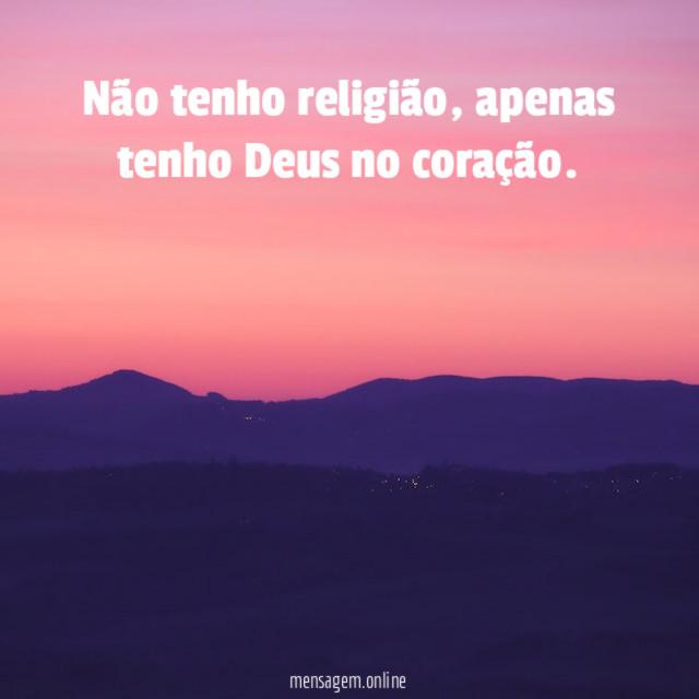 Não tenho religião