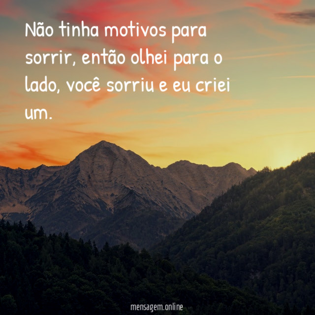Não tinha motivos para sorrir