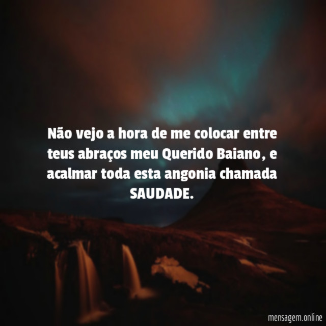 Não vejo a hora de me colocar entre
