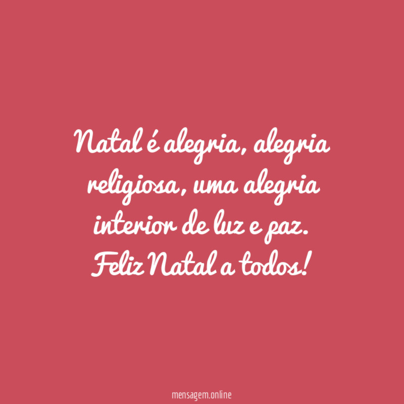 Natal é alegria