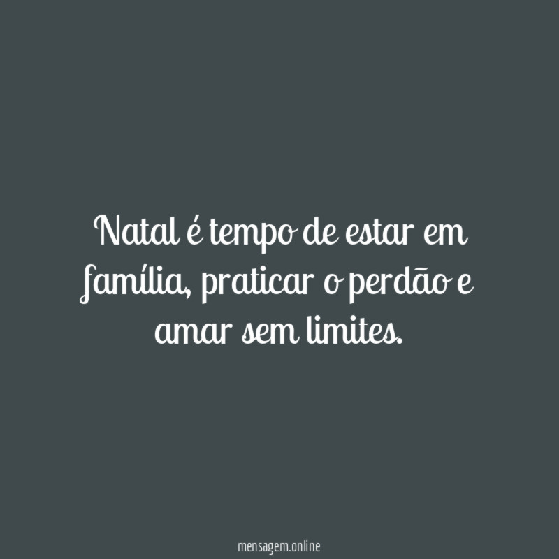Natal é tempo de estar em família