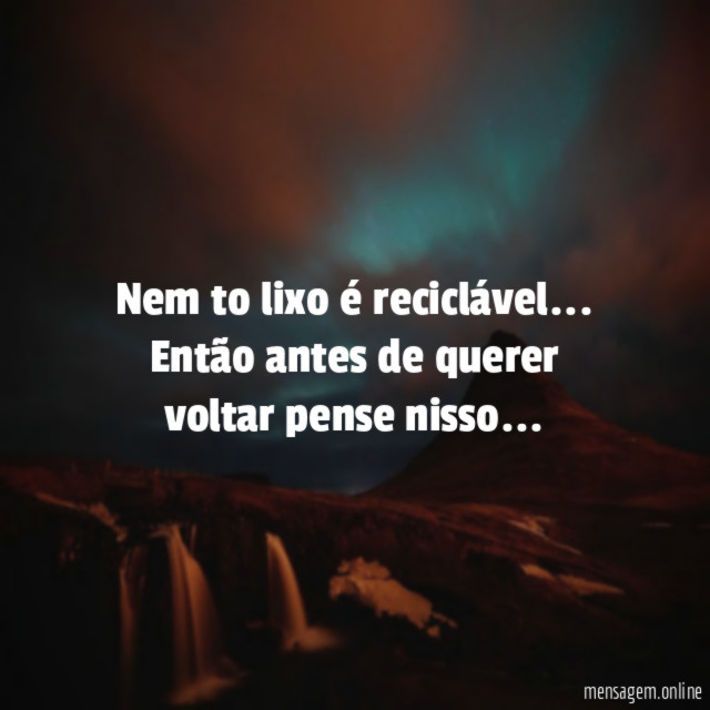 Nem to lixo é reciclável…