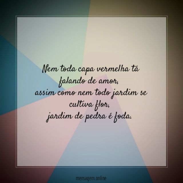 nem toda capa vermelha tá falando de amor